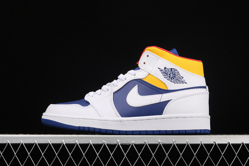Air Jordan 1 Mid Royal Blue Laser Orange 554724-131