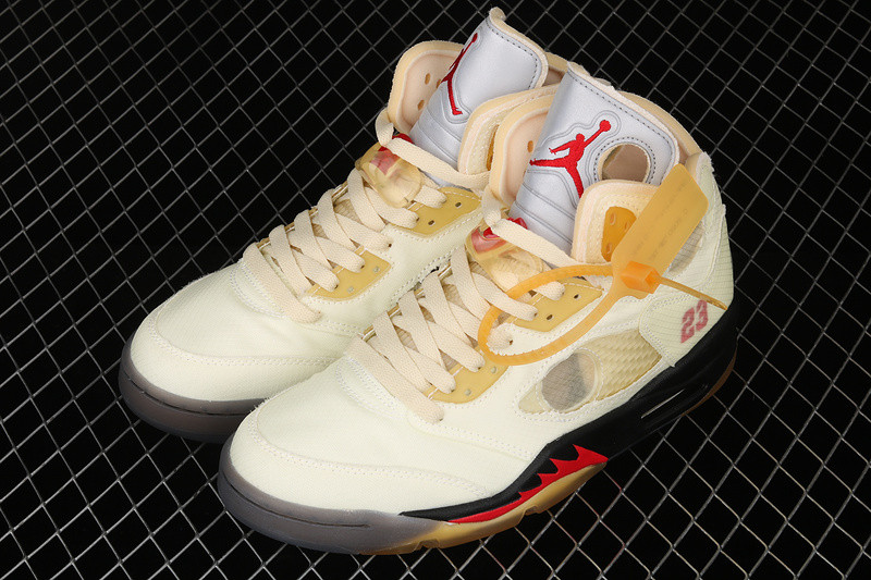 OFF White x Air Jordan 5 “Sail” DH8565-100