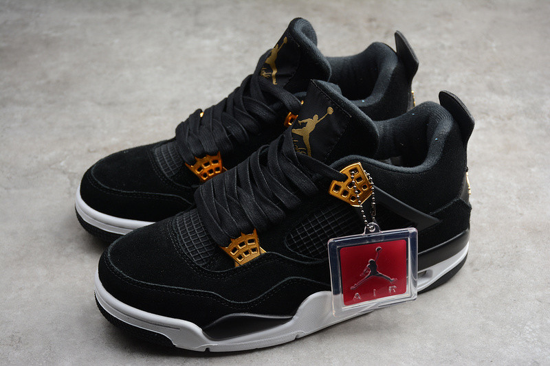 Air Jordan 4 “Royalty” Black/Metallic Gold-White 308497-032