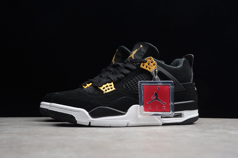 Air Jordan 4 “Royalty” Black/Metallic Gold-White 308497-032