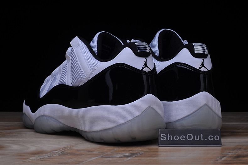 AIR JORDAN 11 RETRO LOW "CONCORD" BLACK/ WHITE mens 528895-153