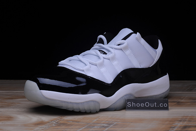 AIR JORDAN 11 RETRO LOW "CONCORD" BLACK/ WHITE mens 528895-153