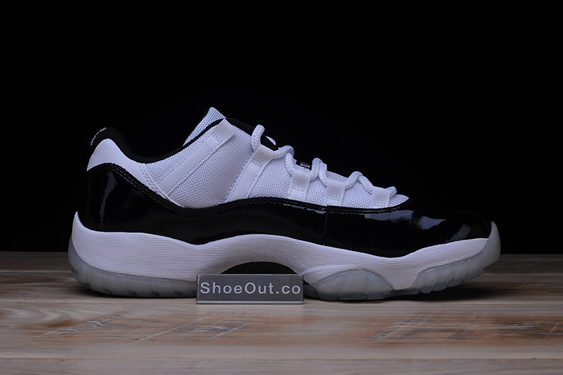 AIR JORDAN 11 RETRO LOW "CONCORD" BLACK/ WHITE mens 528895-153