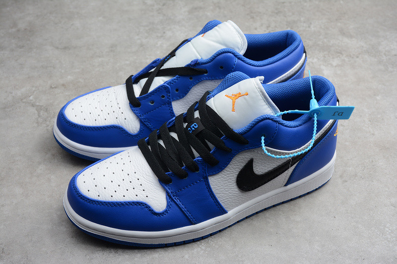 Air Jordan 1 Low Hyper Royal Orange Peel 553558-401