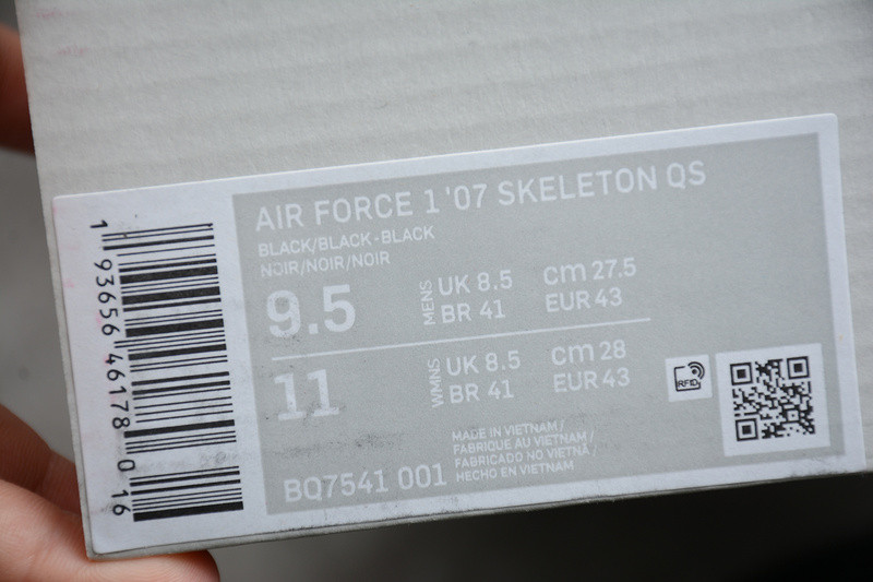Nike Air Force 1 Low “Skeleton” BQ7541-001