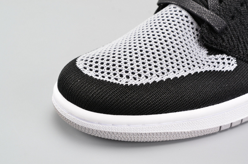 Air Jordan 1 Flyknit “Shadow” Black/Medium Grey-White mens 919704-003