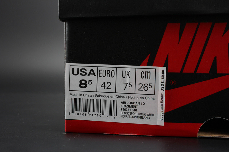 Air Jordan 1 Retro High OG “Fragment” 716371-040