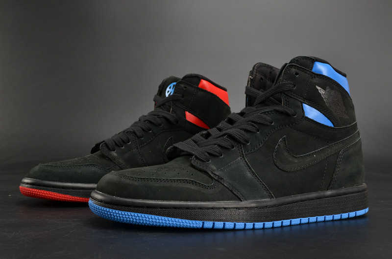 Air Jordan 1 Retro High OG “Quai 54” Black/Italy Blue-University Red mens AH1040-054