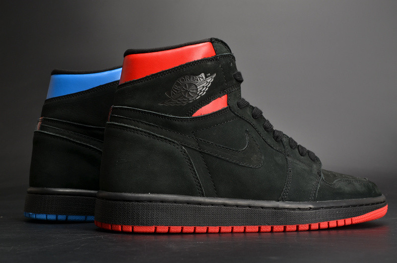 Air Jordan 1 Retro High OG “Quai 54” Black/Italy Blue-University Red mens AH1040-054