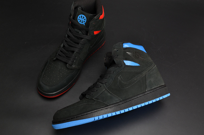 Air Jordan 1 Retro High OG “Quai 54” Black/Italy Blue-University Red mens AH1040-054