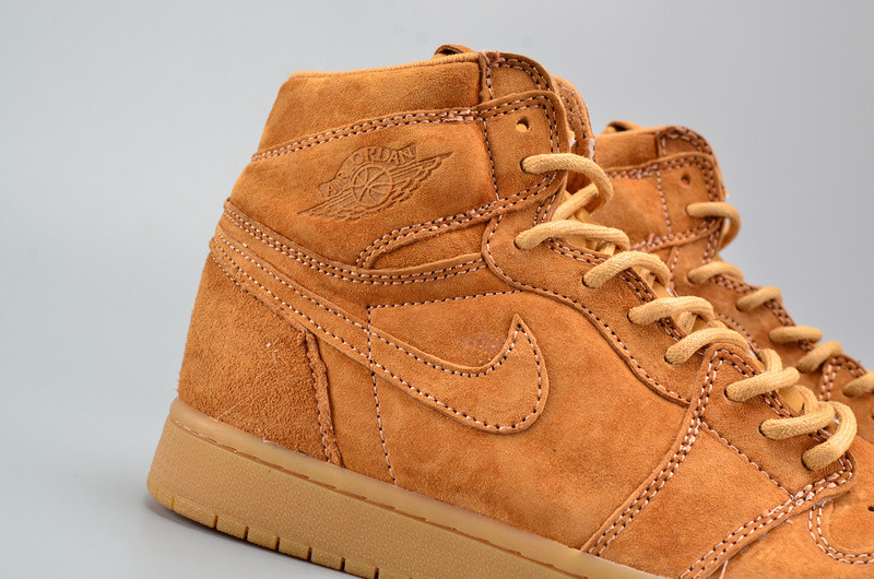 Air Jordan 1 Retro High OG “Wheat” Golden Harvest/Elemental Gold mens 555088-710