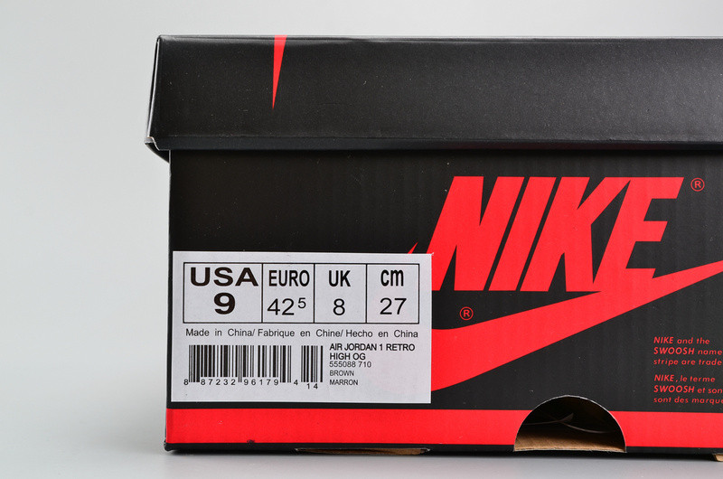 Air Jordan 1 Retro High OG “Wheat” Golden Harvest/Elemental Gold mens 555088-710