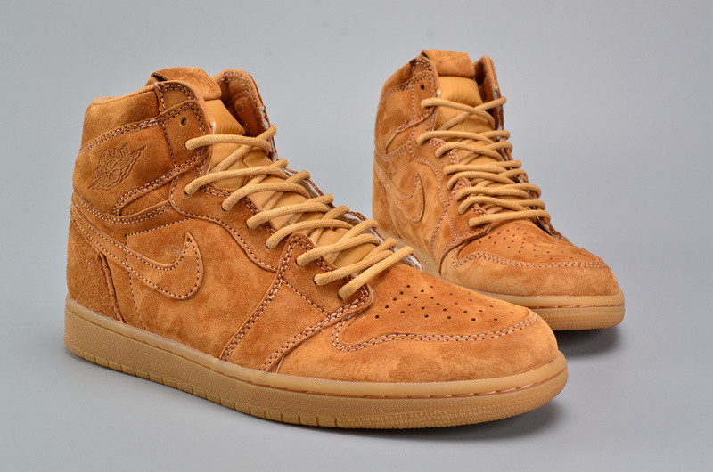 Air Jordan 1 Retro High OG “Wheat” Golden Harvest/Elemental Gold mens 555088-710