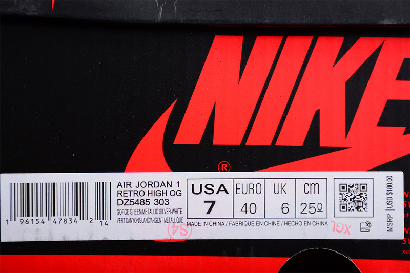 Air Jordan 1 High OG “Gorge Green” DZ5485-303