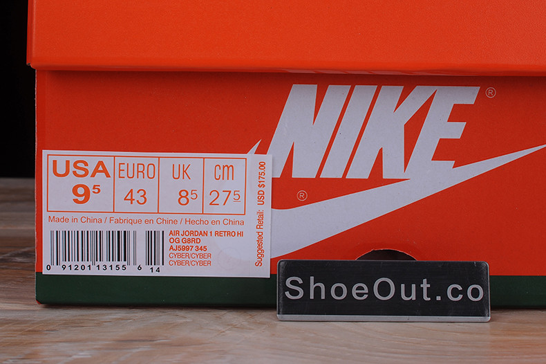 AIR JORDAN 1 RETRO HI “Gatorade” Cyber AJ5997-345