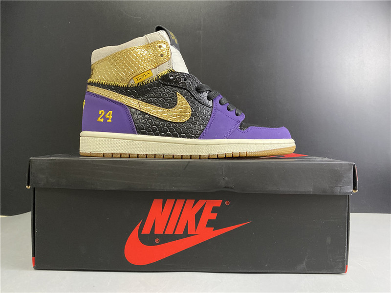 Air Jordan 1 High OG Black/Purple Gold 555088-171