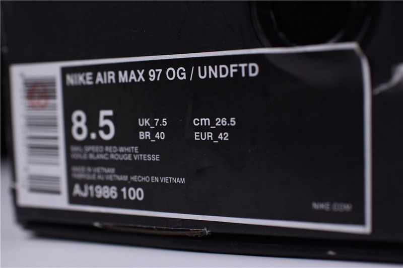 Undefeated x Nike Air Max 97 OG WHITE AJ1986-100