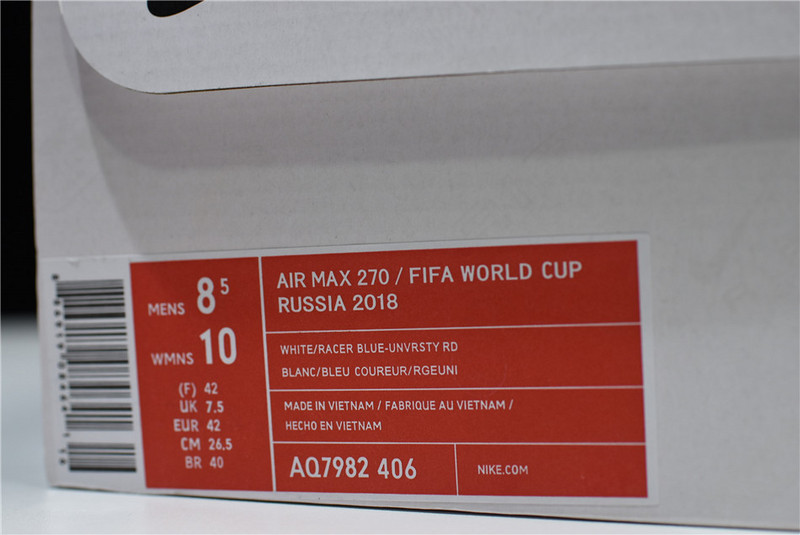 Nike Air Max 270 Overseas Edition "World Cup" AQ7982-406