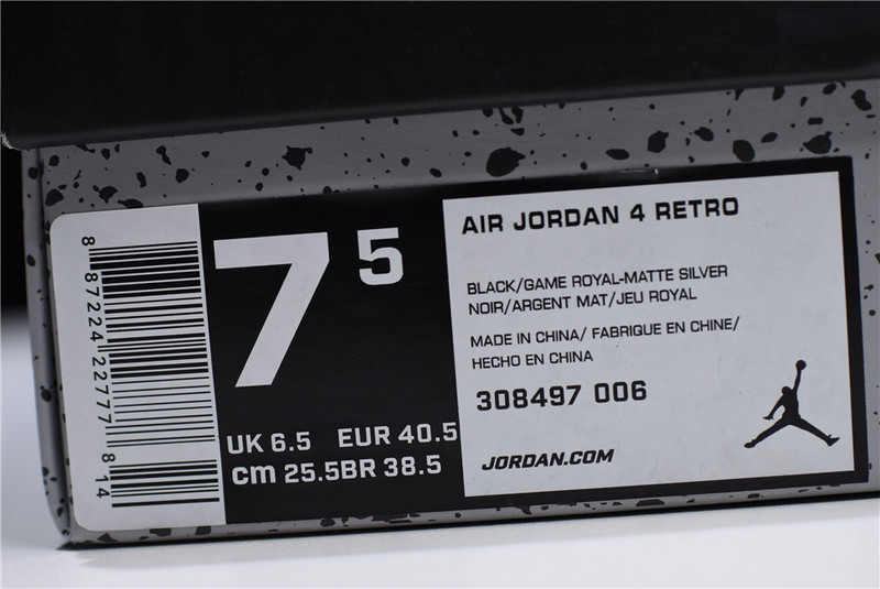 Air Jordan 4 Retro Motorsports Alternate 308497-006