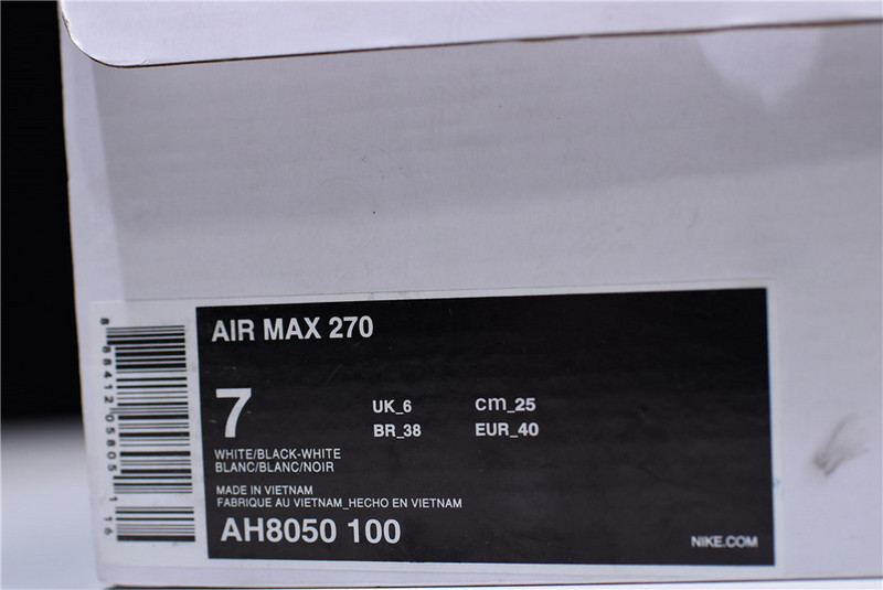 Nike Air Max 270 White/Black AH8050-100