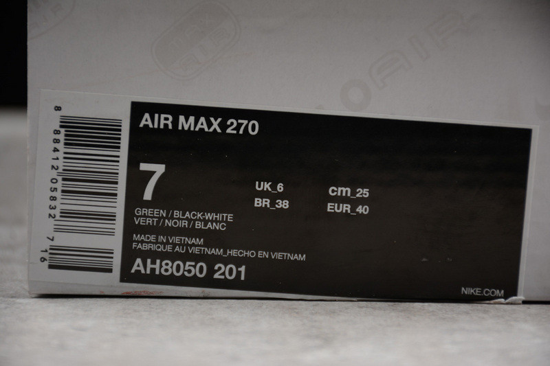 NIKE mens AIR MAX 270 “MEDIUM OLIVE” AH8050-201