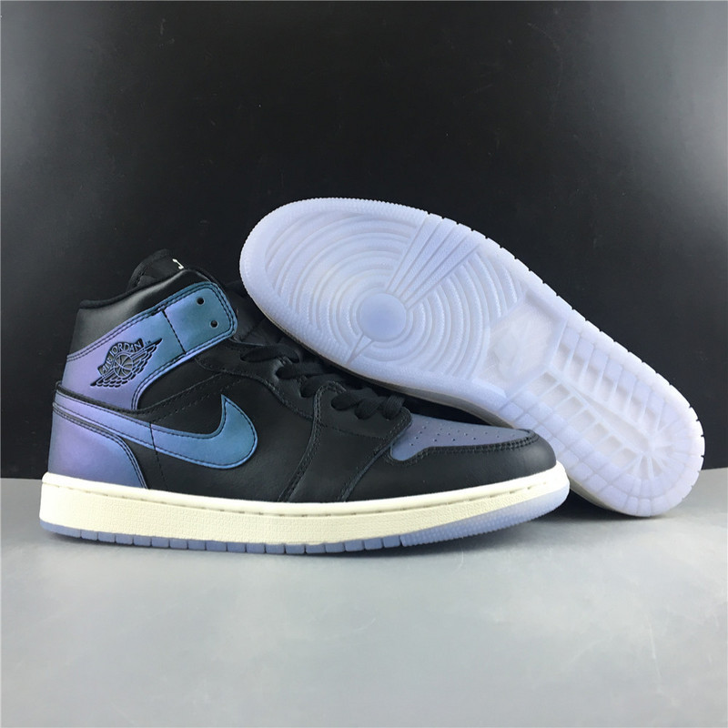 Air Jordan 1 Mid Iridescent Black BQ6472-009