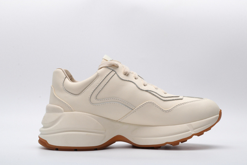 GC Rhyton Web Print Leather Sneaker 523535 DRW00 9022