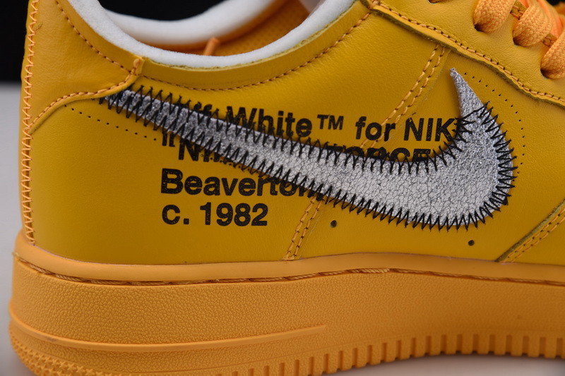 Nike Air Force 1 Low OFF White University Gold Metallic Silver DD1876-700