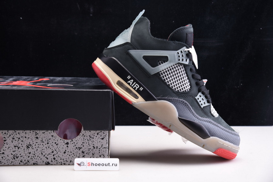 OFF White x Air Jordan 4 “Bred” CV9388-001