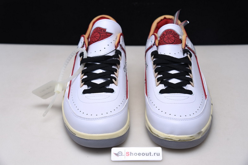 OF x Air Jordan 2 Low White Red DJ4375-106