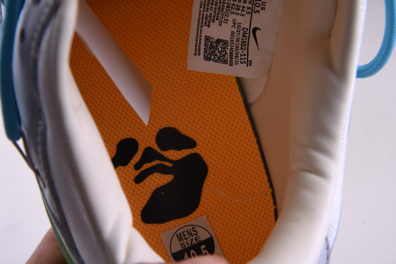 OF x Nike Dunk Low Beige Grey Lot 2 DM1602-115