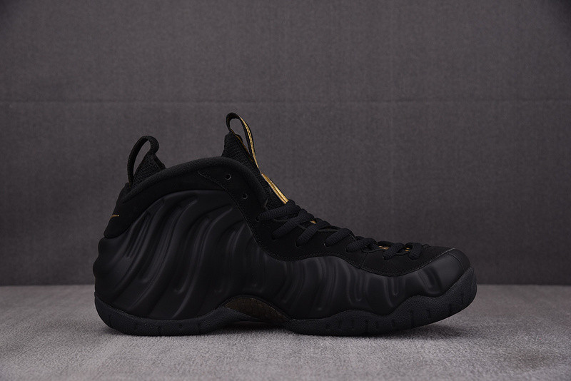NK Air Foamposite Pro Black Metallic Gold 624041-009