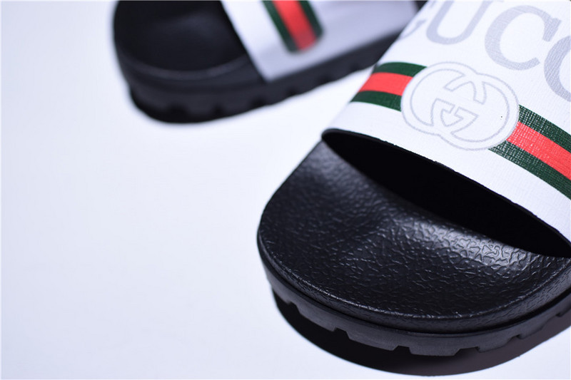 GC Leather SLIDE SANDAL black WITH GG LOGO