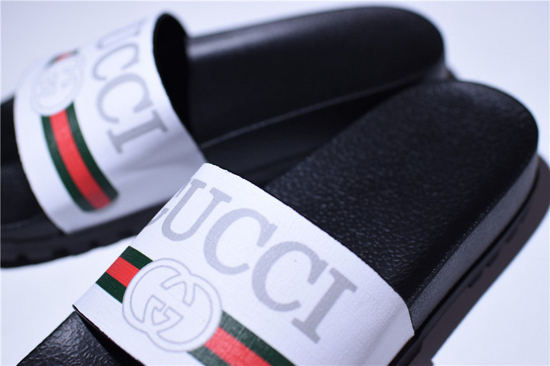 GC Leather SLIDE SANDAL black WITH GG LOGO