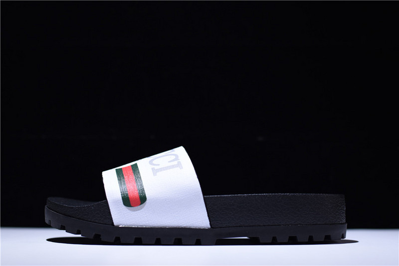 GC Leather SLIDE SANDAL black WITH GG LOGO