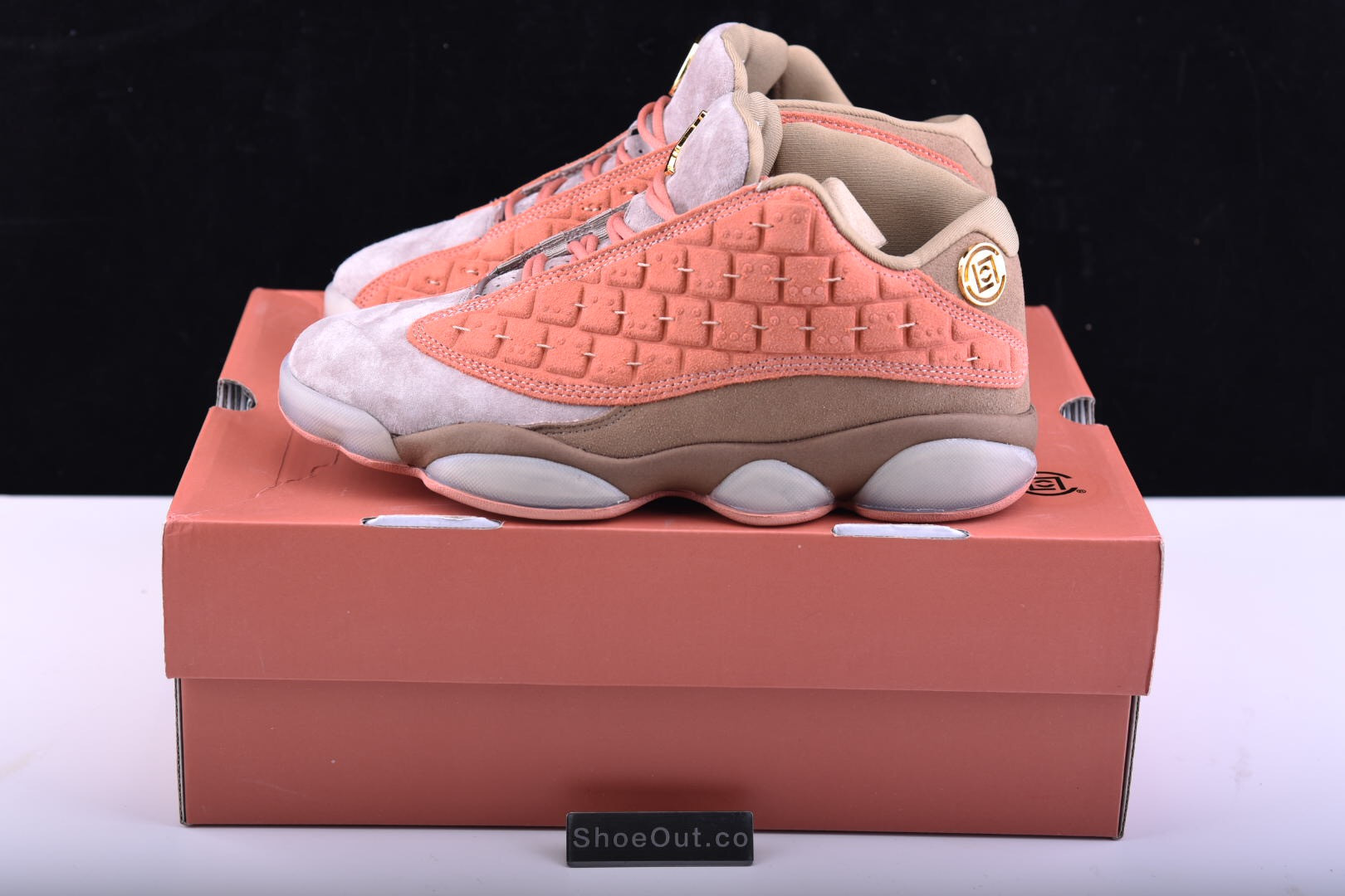 CLOT x Air Jordan 13 Low Sepia Stone/Canteen-Terra Blush AT3102-200
