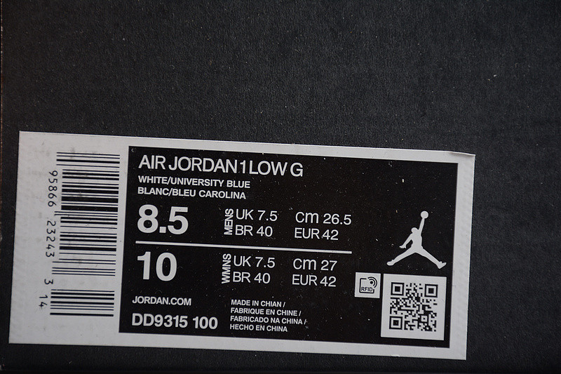 Air Jordan 1 Low Golf “UNC” DD9315-100