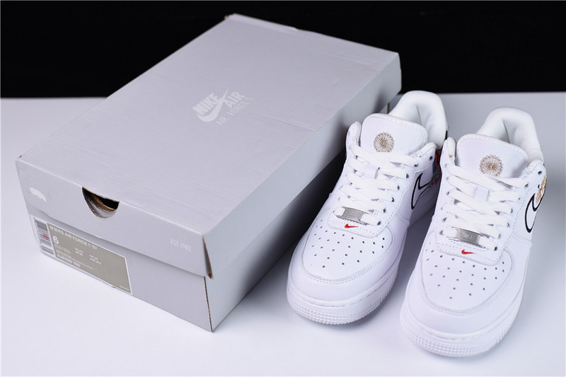 Nike Air Force 1 07 LNY QS Lunar New Year White Flowers WOMENS AJ8298-100