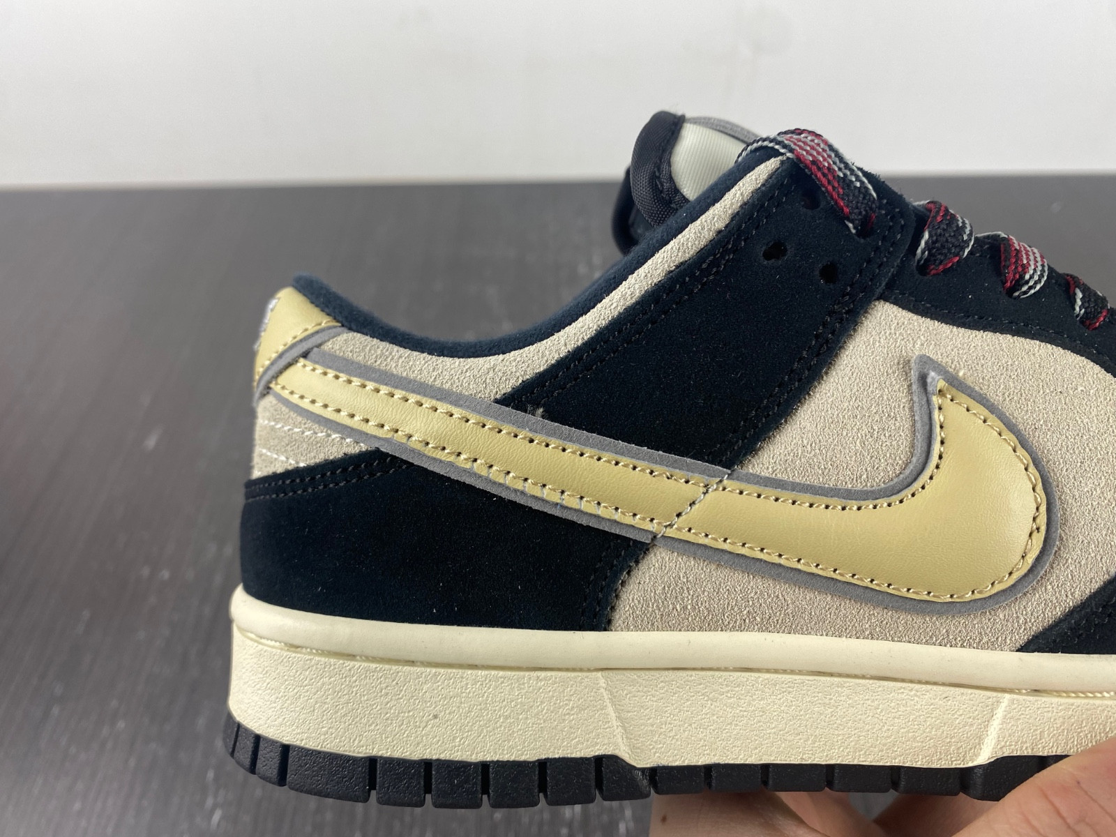 Nike Dunk Low LX Black Suede Team Gold (W) DV3054-001