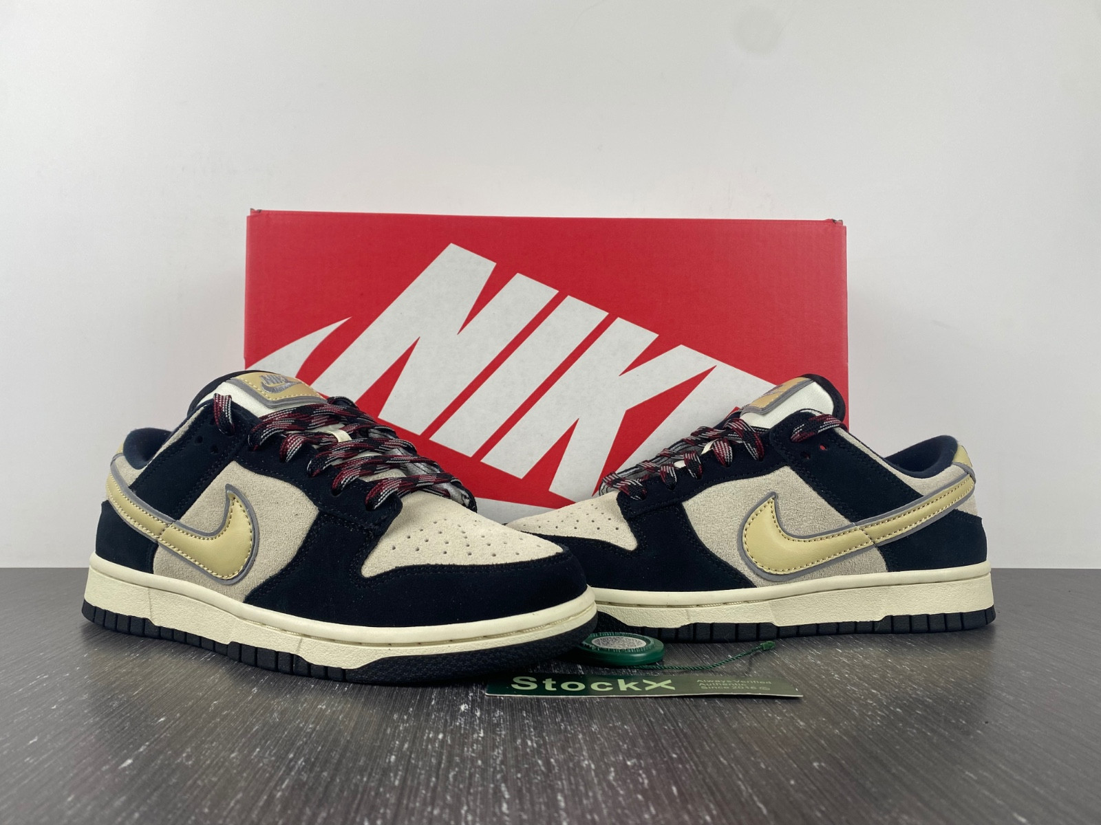 Nike Dunk Low LX Black Suede Team Gold (W) DV3054-001