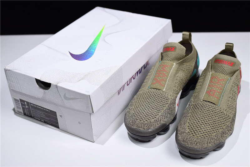 Nike VaporMax FK Moc 2 Natural Olive Habanero Red AH7006-200