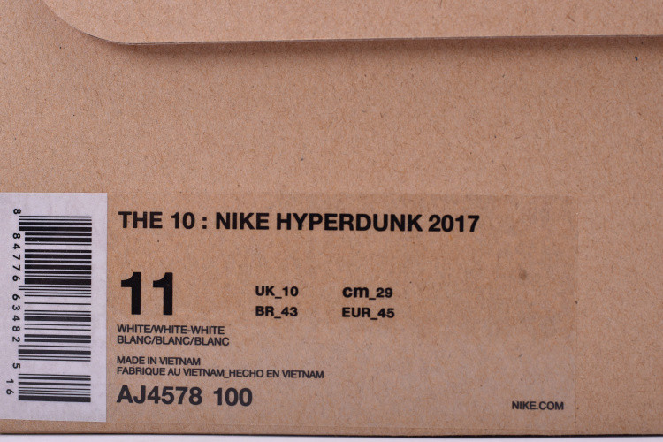 OF x Nike Hyperdunk 2017 FK THE TEN 10 Virgil Abloh MENS AJ4578-100