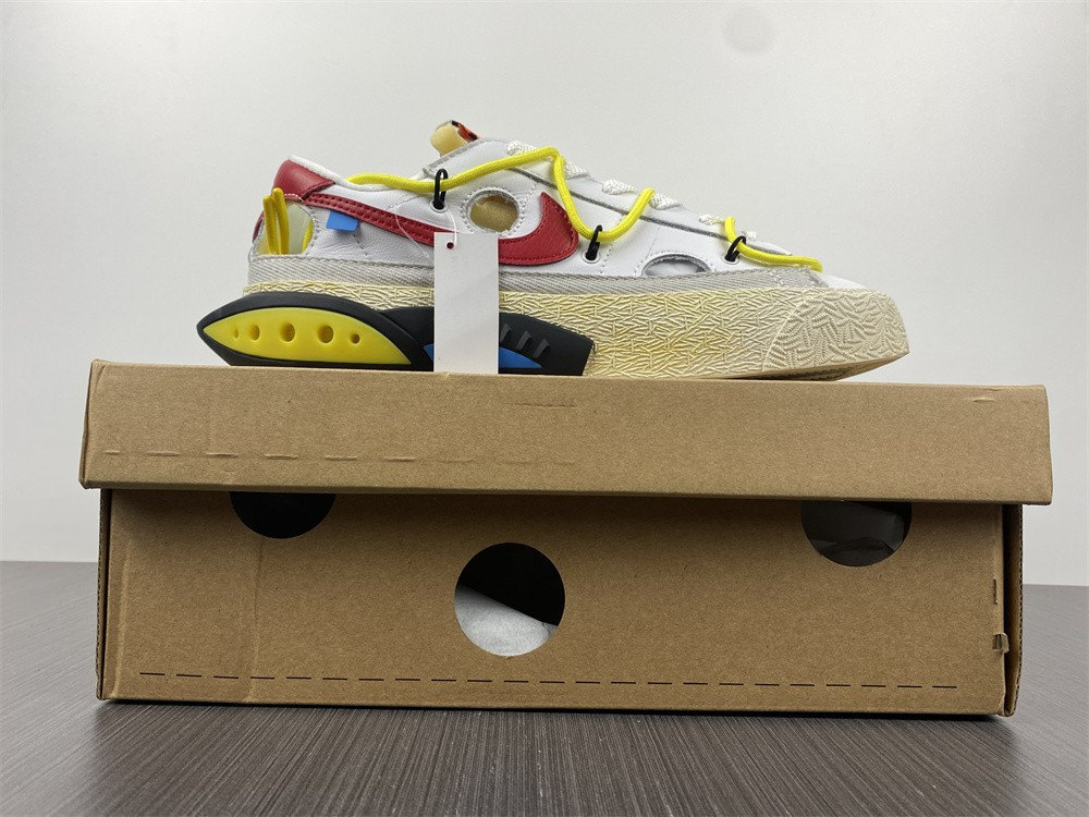 OF x Nike Blazer Low “White/University Red” DH7863-100