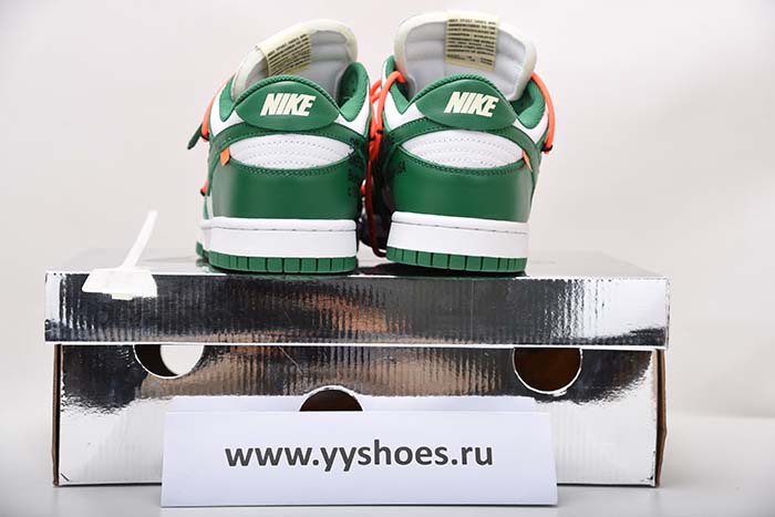 OFF-WHITE NIKE DUNK LOW PINE GREEN CT0856-100