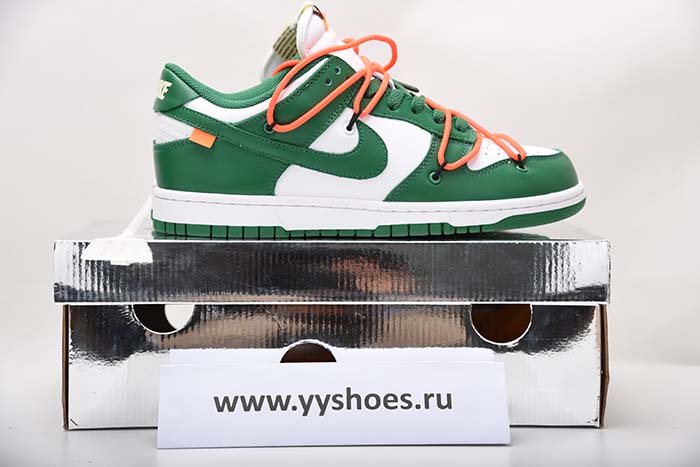 OFF-WHITE NIKE DUNK LOW PINE GREEN CT0856-100