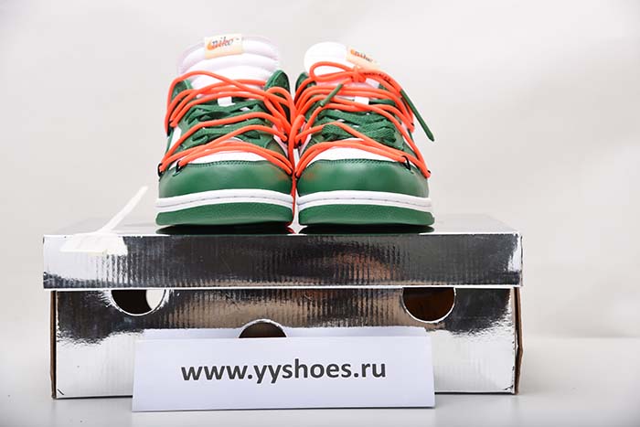 OFF-WHITE NIKE DUNK LOW PINE GREEN CT0856-100