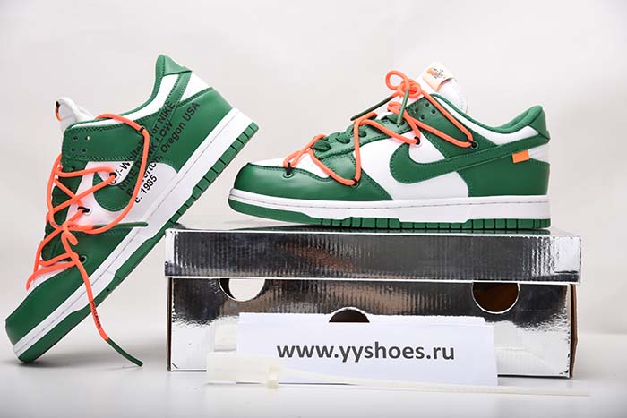 OFF-WHITE NIKE DUNK LOW PINE GREEN CT0856-100