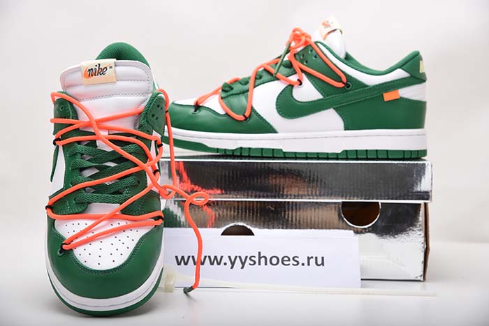 OFF-WHITE NIKE DUNK LOW PINE GREEN CT0856-100