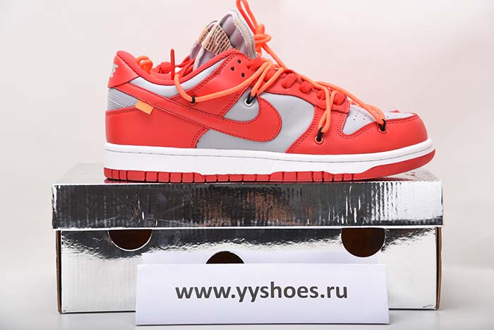 NIKE DUNK LOW OFF-WHITE UNIVERSITY RED - CT0856-600