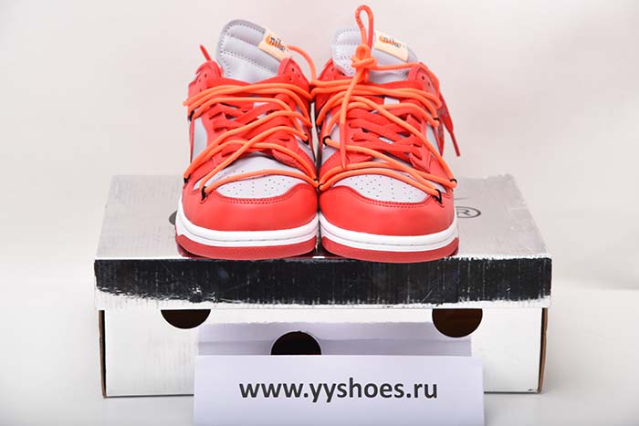 NIKE DUNK LOW OFF-WHITE UNIVERSITY RED - CT0856-600